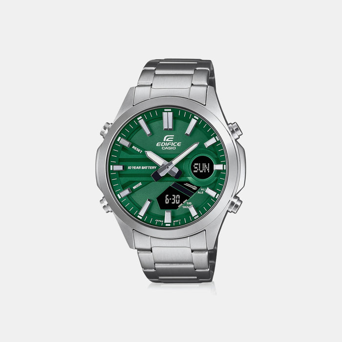 Edifice Men Quartz Green Dial Analog-Digital Stainless Steel Watch ED626