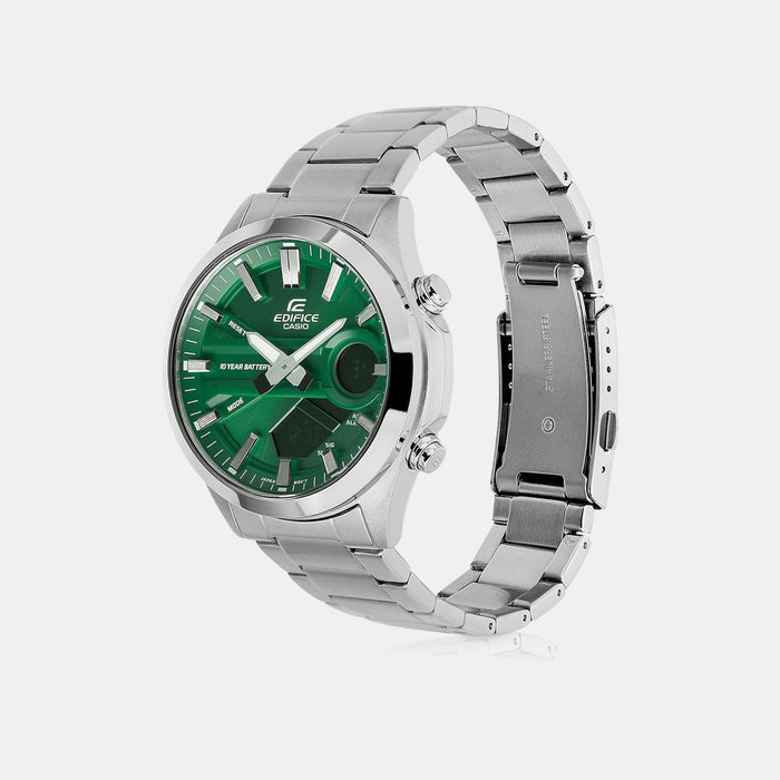 Edifice Men Quartz Green Dial Analog-Digital Stainless Steel Watch ED626