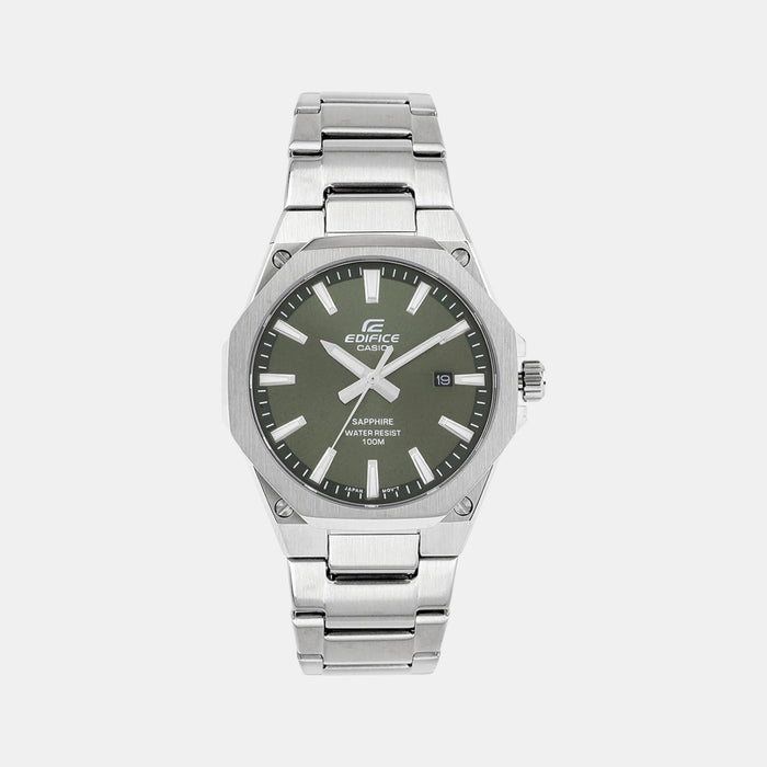 Edifice Men Quartz Green Dial Analog Stainless Steel Watch ED603