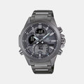 Edifice Men Quartz Grey Dial Analog-Digital Resin Watch ED605