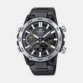 Edifice Men Solar Black Dial Analog-Digital Stainless Steel Watch ED609