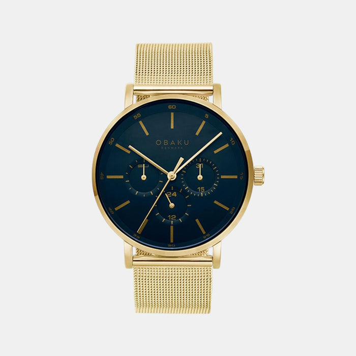 Obaku Round Blue Analog watch
