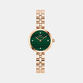 Elan Women Quartz Green Dial Analog Stainless Steel Watch DW00100721K