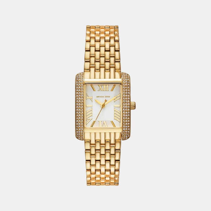 Emery Women Quartz White Dial Analog Stainless Steel Watch MK4826