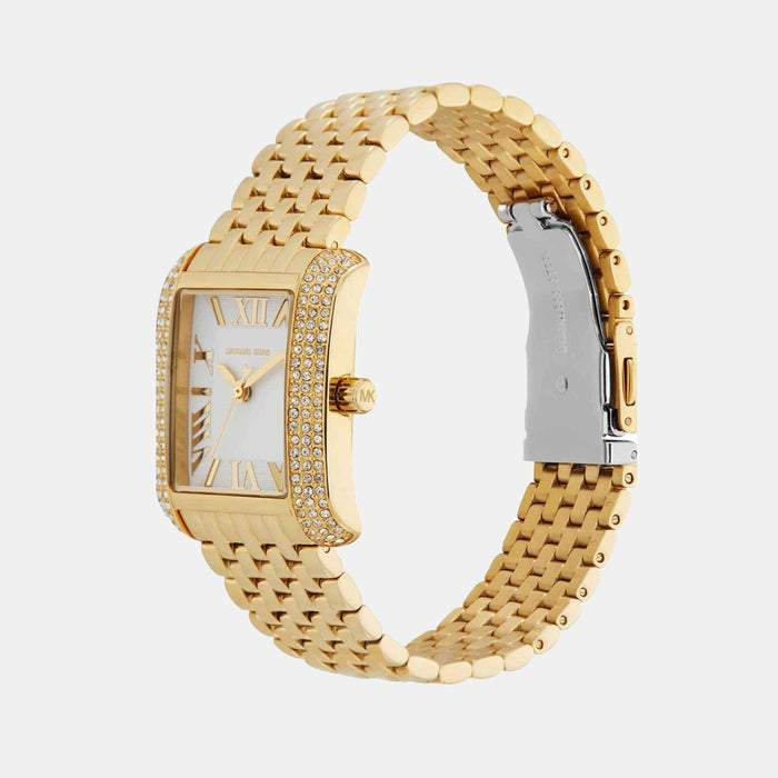 Emery Women Quartz White Dial Analog Stainless Steel Watch MK4826