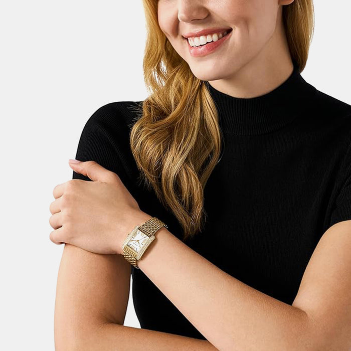 Emery Women Quartz White Dial Analog Stainless Steel Watch MK4826