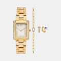 Emery Women Quartz White Dial Analog Stainless Steel Watch MK4837SET