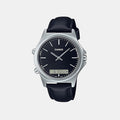 Enticer Men Quartz Black Dial Analog-Digital Leather Watch A1927
