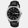 Enticer Men Quartz Black Dial Analog Leather Watch A2317