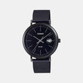 Enticer Men Quartz Black Dial Analog Mesh Watch A1829