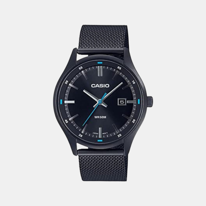 Enticer Men Quartz Black Dial Analog Mesh Watch A2103