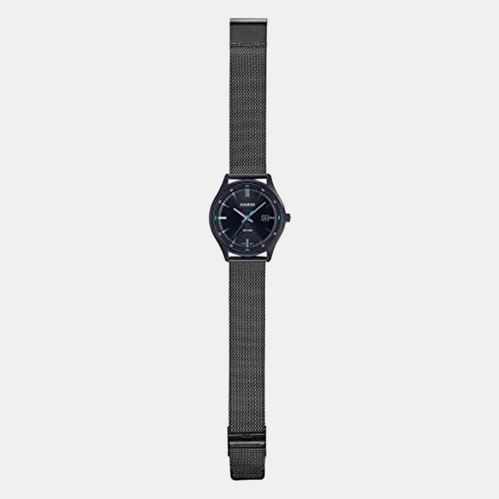 Enticer Men Quartz Black Dial Analog Mesh Watch A2103