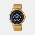 Enticer Men Quartz Black Dial Analog Mesh Watch A2137