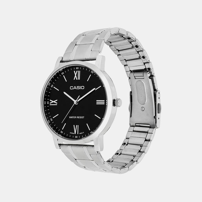 Enticer Men Quartz Black Dial Analog Stainless Steel Watch A2152