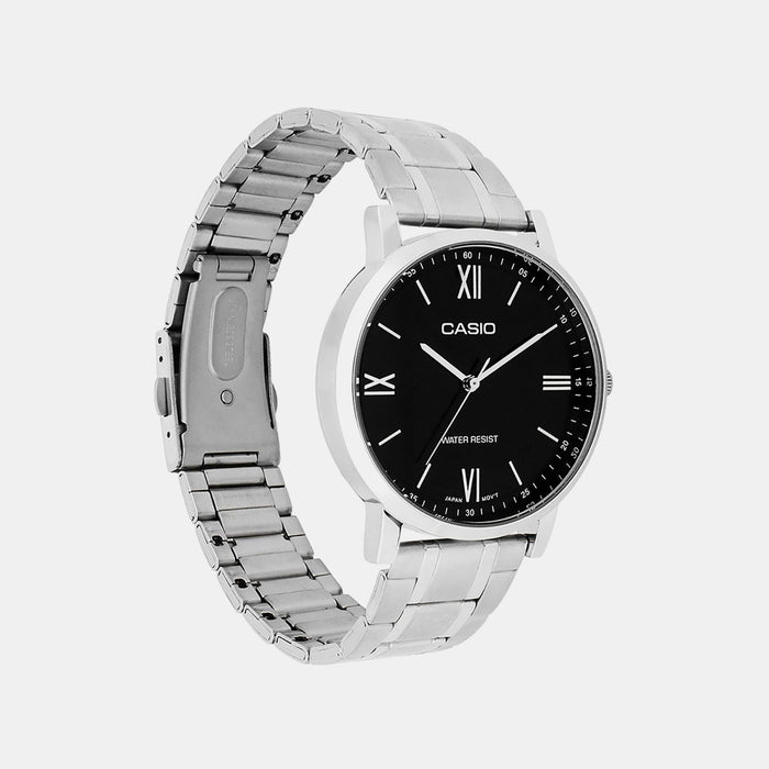 Enticer Men Quartz Black Dial Analog Stainless Steel Watch A2152