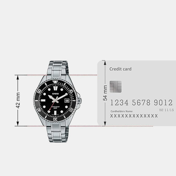 Enticer Men Quartz Black Dial Analog Stainless Steel Watch A2195
