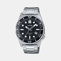 Enticer Men Quartz Black Dial Analog Stainless Steel Watch A2376