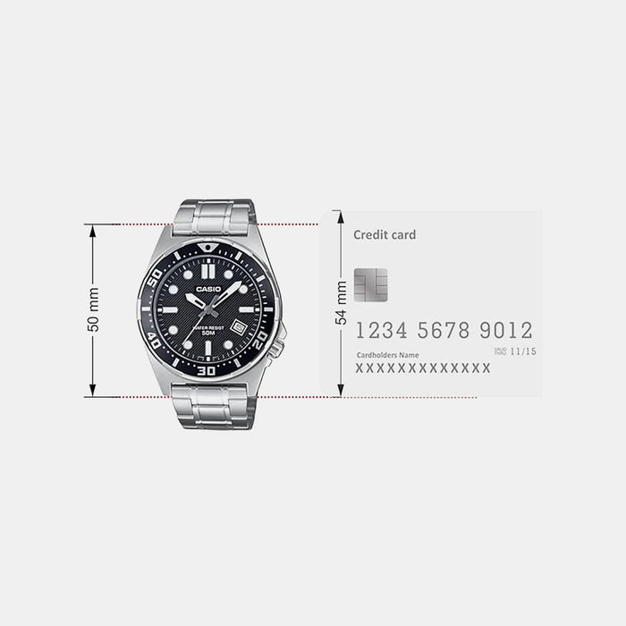 Enticer Men Quartz Black Dial Analog Stainless Steel Watch A2376