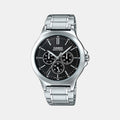 Enticer Men Quartz Black Dial Multi-Function Stainless Steel Watch A1173