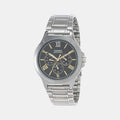 Enticer Men Quartz Black Dial Multi-Function Stainless Steel Watch A1683