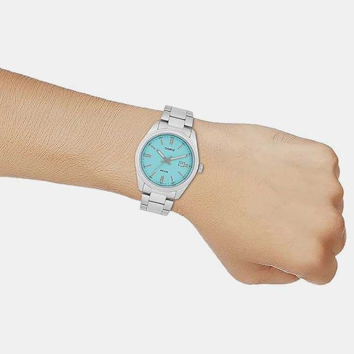 Enticer Men Quartz Blue Dial Analog Stainless Steel Watch A2225