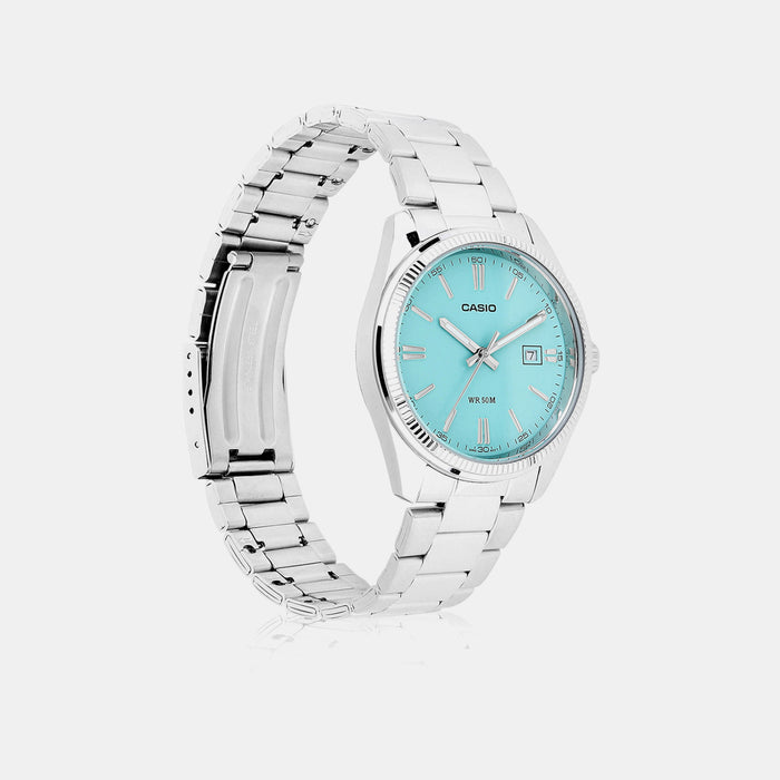Enticer Men Quartz Blue Dial Analog Stainless Steel Watch A2371