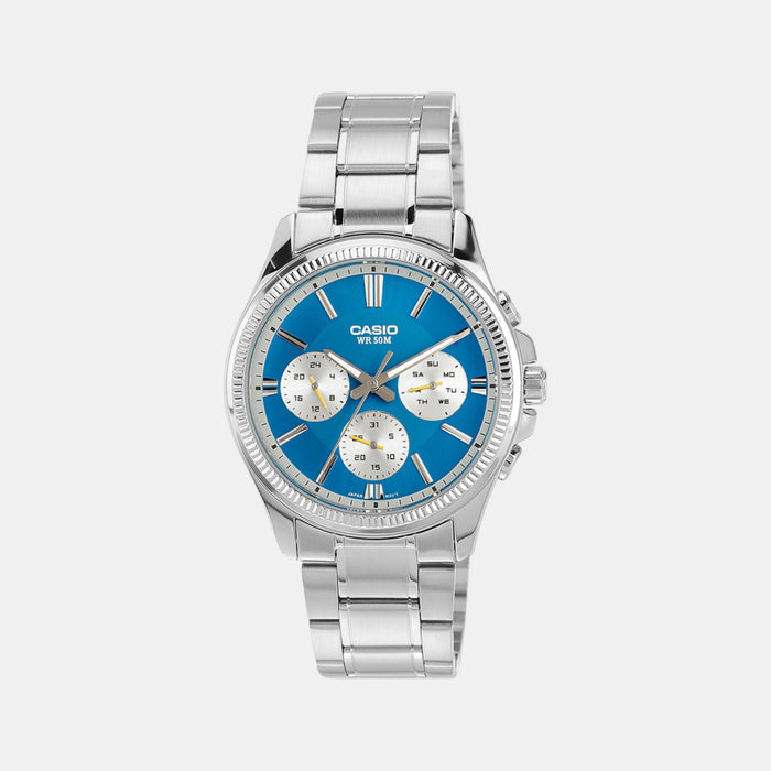 Enticer Men Quartz Blue Dial Chronograph Stainless Steel Watch A2229