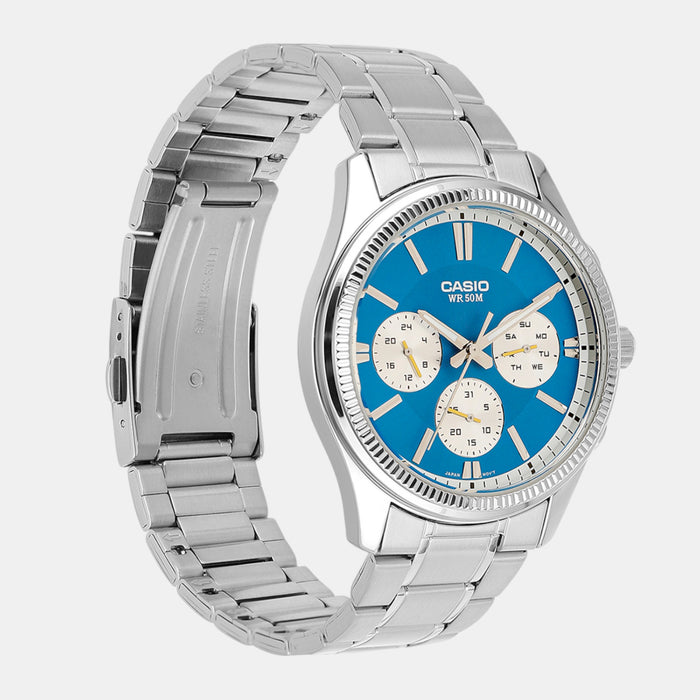 Enticer Men Quartz Blue Dial Chronograph Stainless Steel Watch A2229