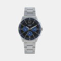 Enticer Men Quartz Blue Dial Multi-Function Stainless Steel Watch A950