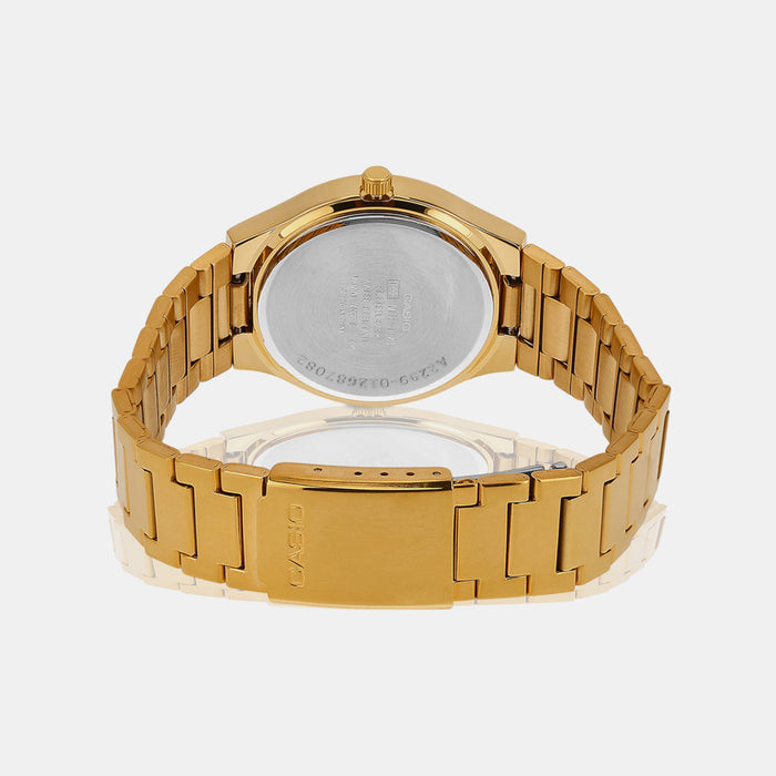 Enticer Men Quartz Gold Dial Analog Stainless Steel Watch A2299