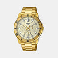 Casio Round White Chronograph watch