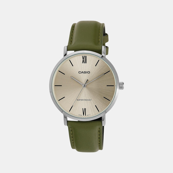 Enticer Men Quartz Green Dial Analog Leather Watch A2320