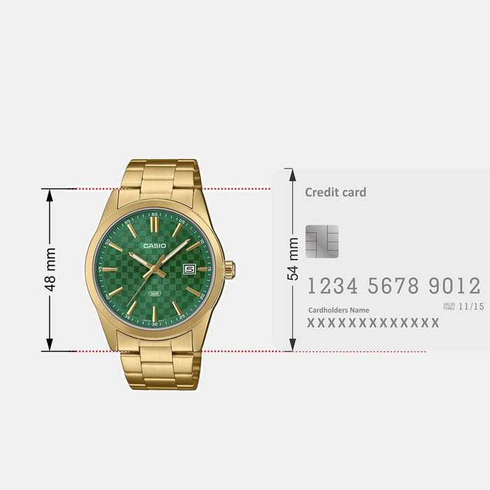 Enticer Men Quartz Green Dial Analog Stainless Steel Watch A2246