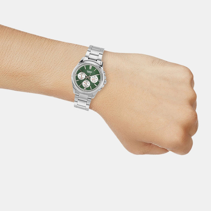 Enticer Men Quartz Green Dial Chronograph Stainless Steel Watch A2230