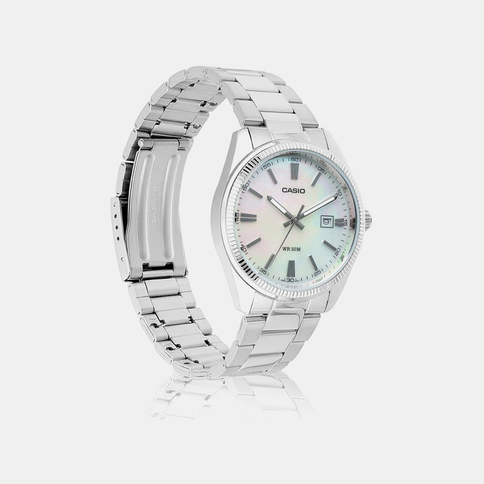 Enticer Men Quartz Mother Of Pearl Dial Analog Stainless Steel Watch A2344
