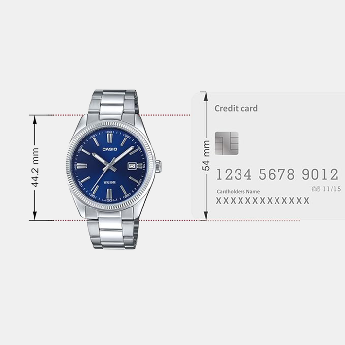Casio 44.2 mm Silver Quartz watch