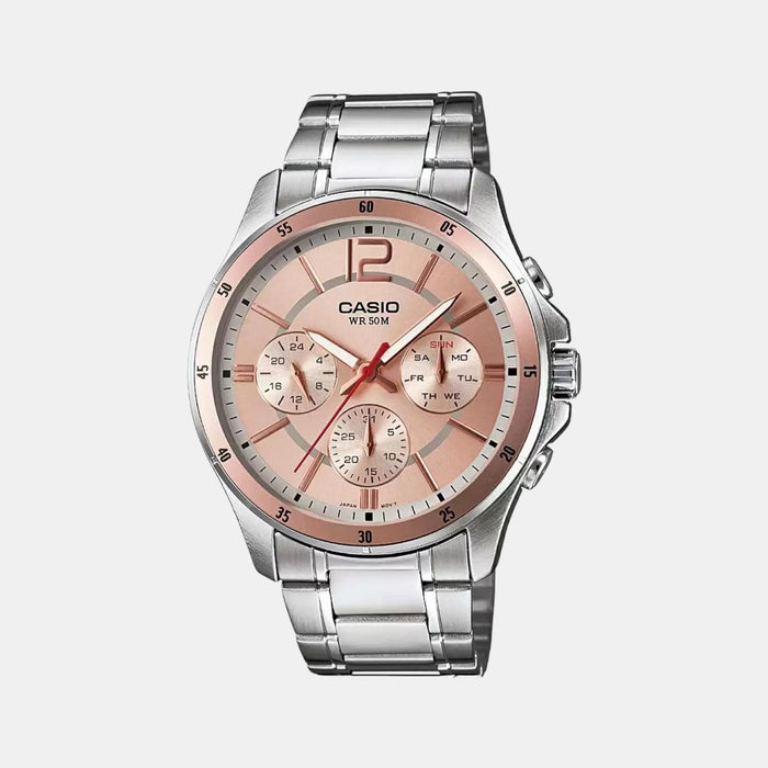 Casio Round Rose Gold Chronograph watch