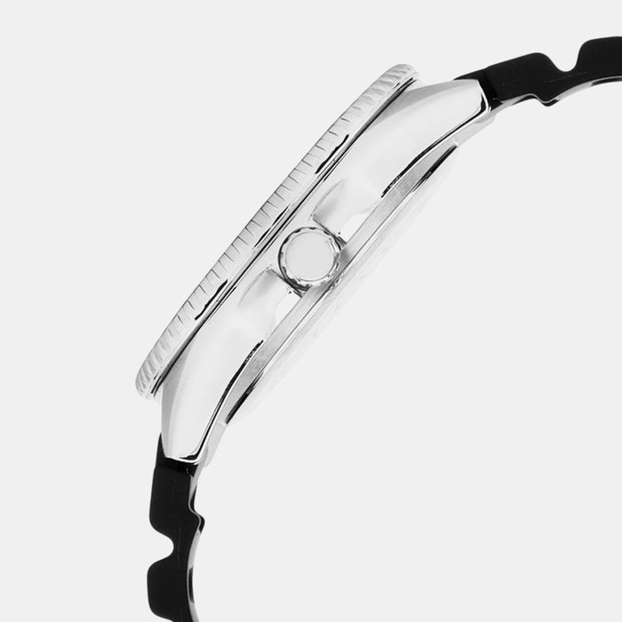 Enticer Men Quartz Silver Dial Analog Resin Watch A2193