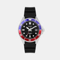 Enticer Men Quartz Silver Dial Analog Resin Watch A2194
