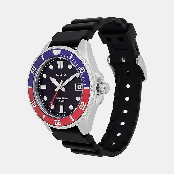Enticer Men Quartz Silver Dial Analog Resin Watch A2194