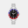 Enticer Men Quartz Silver Dial Analog Stainless Steel Watch A2197
