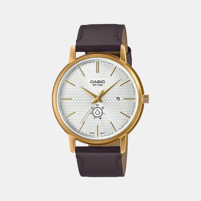 Casio Round White Analog watch