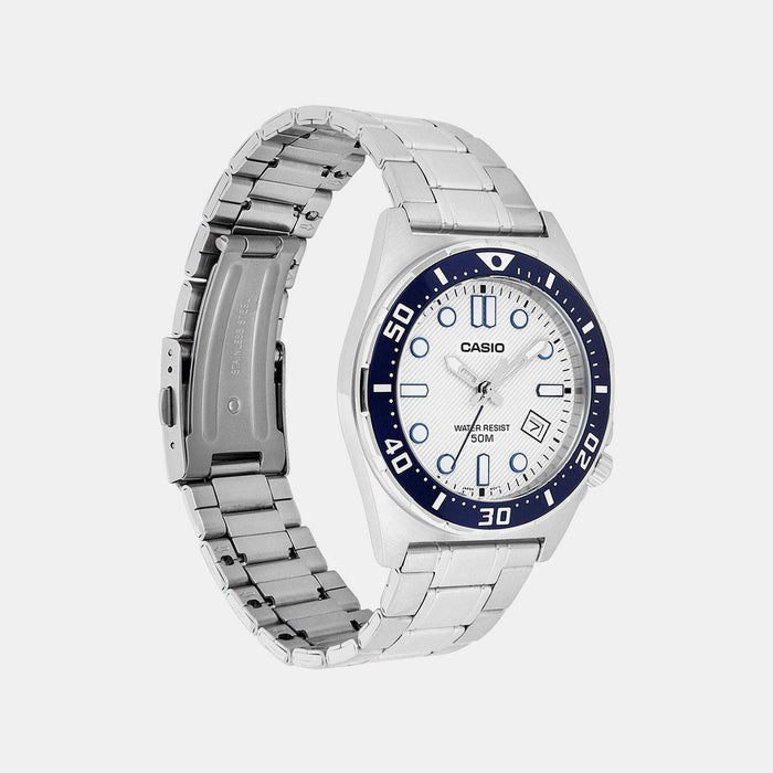 Enticer Men Quartz White Dial Analog Stainless Steel Watch A2379