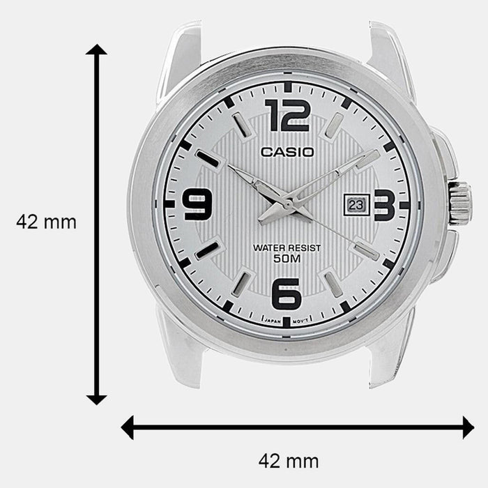 Enticer Men Quartz White Dial Analog Stainless Steel Watch A552