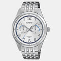 Enticer Men Quartz White Dial Multi-Function Stainless Steel Watch A2333