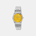 Enticer Men Quartz Yellow Dial Analog Stainless Steel Watch A2238