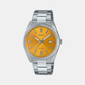 Enticer Men Quartz Yellow Dial Analog Stainless Steel Watch A2369