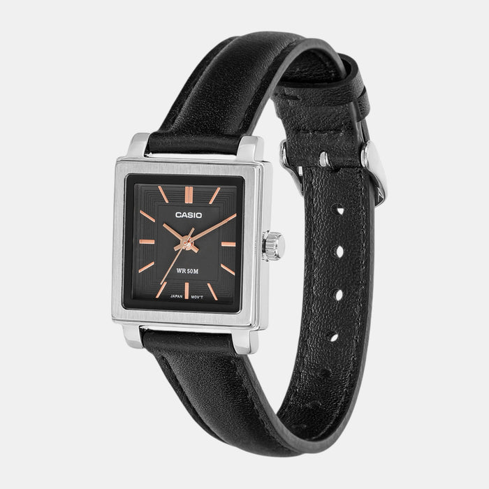Enticer Women Quartz Black Dial Analog Leather Watch A2234