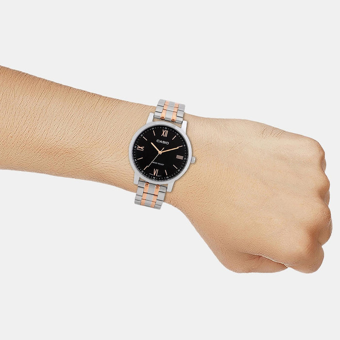 Enticer Women Quartz Black Dial Analog Stainless Steel Watch A2157