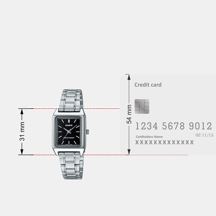 Enticer Women Quartz Black Dial Analog Stainless Steel Watch A2279